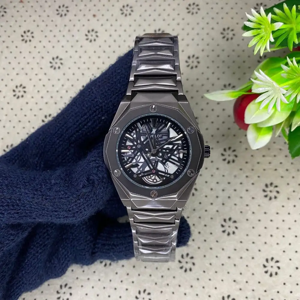 Spider Chain Men's Watch | Luxury Skeleton Stainless Steel | Black - Image 2