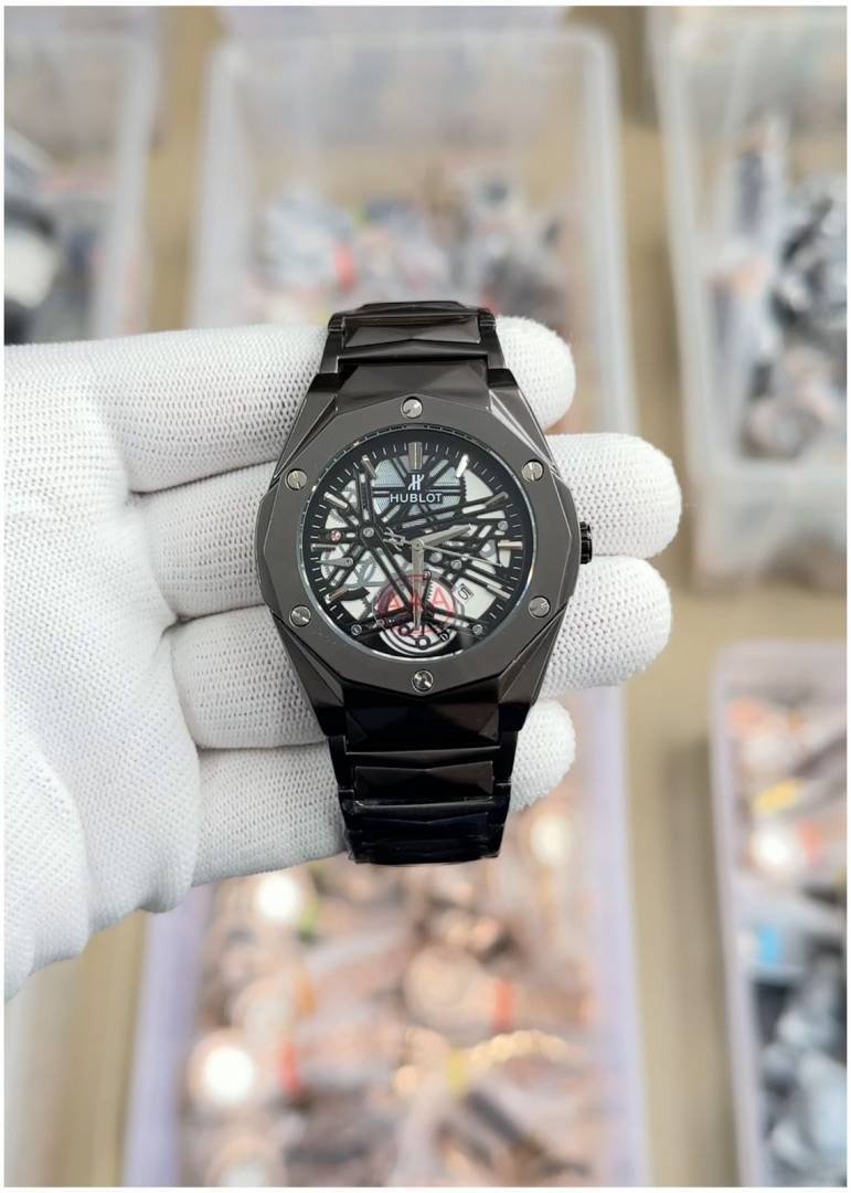 Spider Chain Men's Watch | Luxury Skeleton Stainless Steel | Black